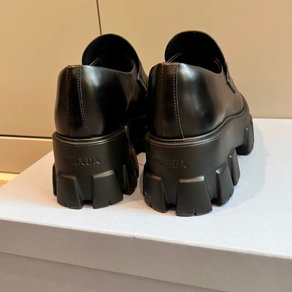 Prada Women's Black Chunky Loafers - Picture 6 of 6
